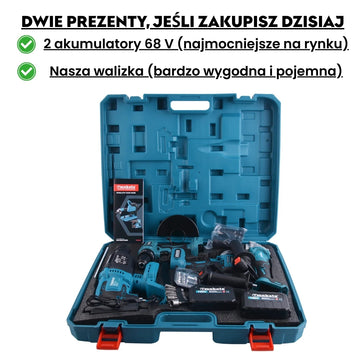 POWER KIT 5 in 1 T-MAKOTA (5 utensili professionali e 2 batterie incluse)