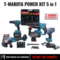 POWER KIT 5 in 1 T-MAKOTA (5 utensili e 2 batterie)