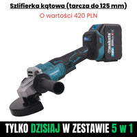 POWER KIT 5 in 1 T-MAKOTA (5 utensili professionali e 2 batterie incluse)