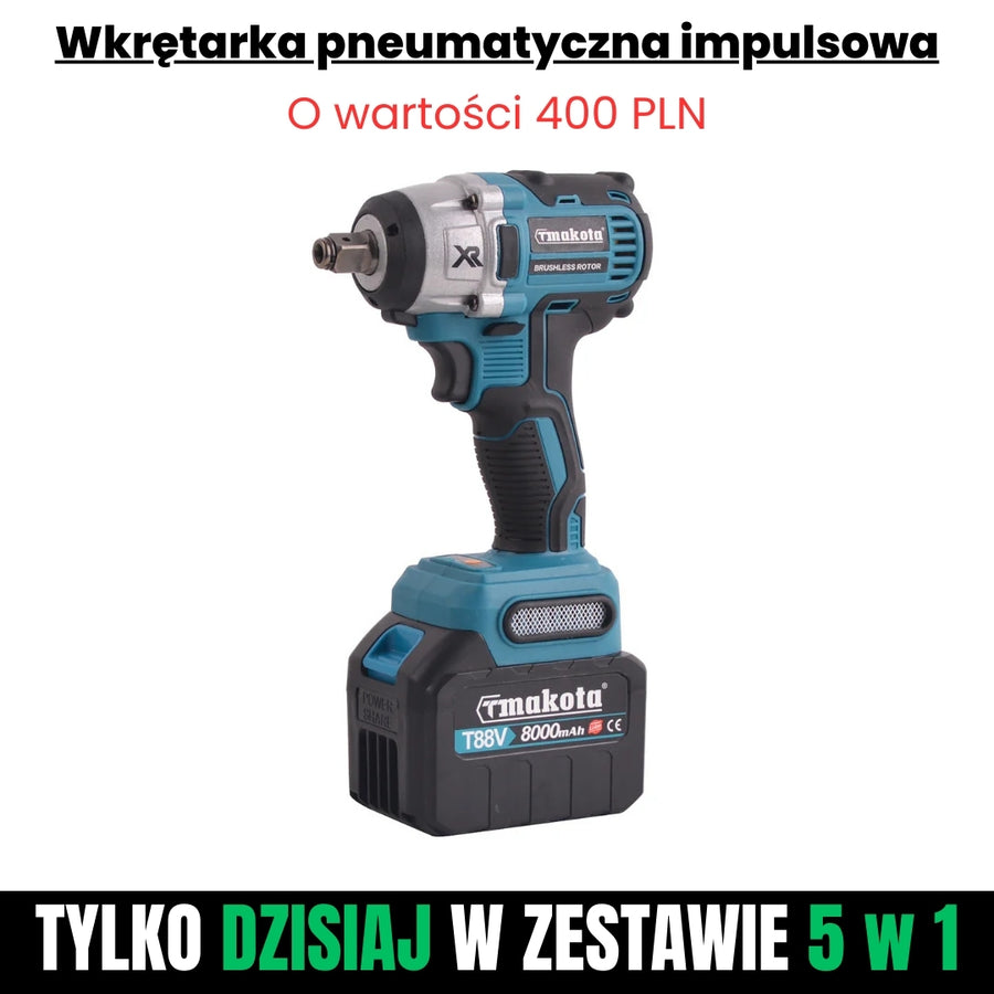 POWER KIT 5 in 1 T-MAKOTA (5 utensili professionali e 2 batterie incluse)