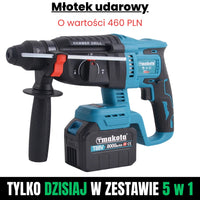 POWER KIT 5 in 1 T-MAKOTA (5 utensili professionali e 2 batterie incluse)