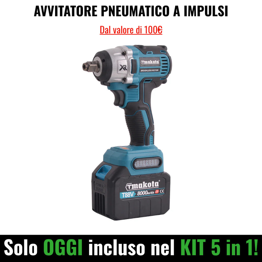 POWER KIT 5 in 1 T-MAKOTA (5 utensili e 2 batterie)