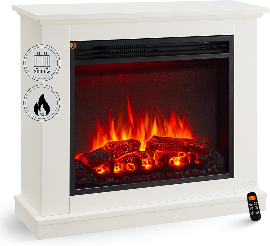 Caminetto Elettrico Con Fiamme 3d Ultra Realistiche E Potenza Di 2000 W, Riscalda Fino A 75 M² In Pochi Minuti E Consente Di Risparmiare Fino Al 90% Sulle Bollette!