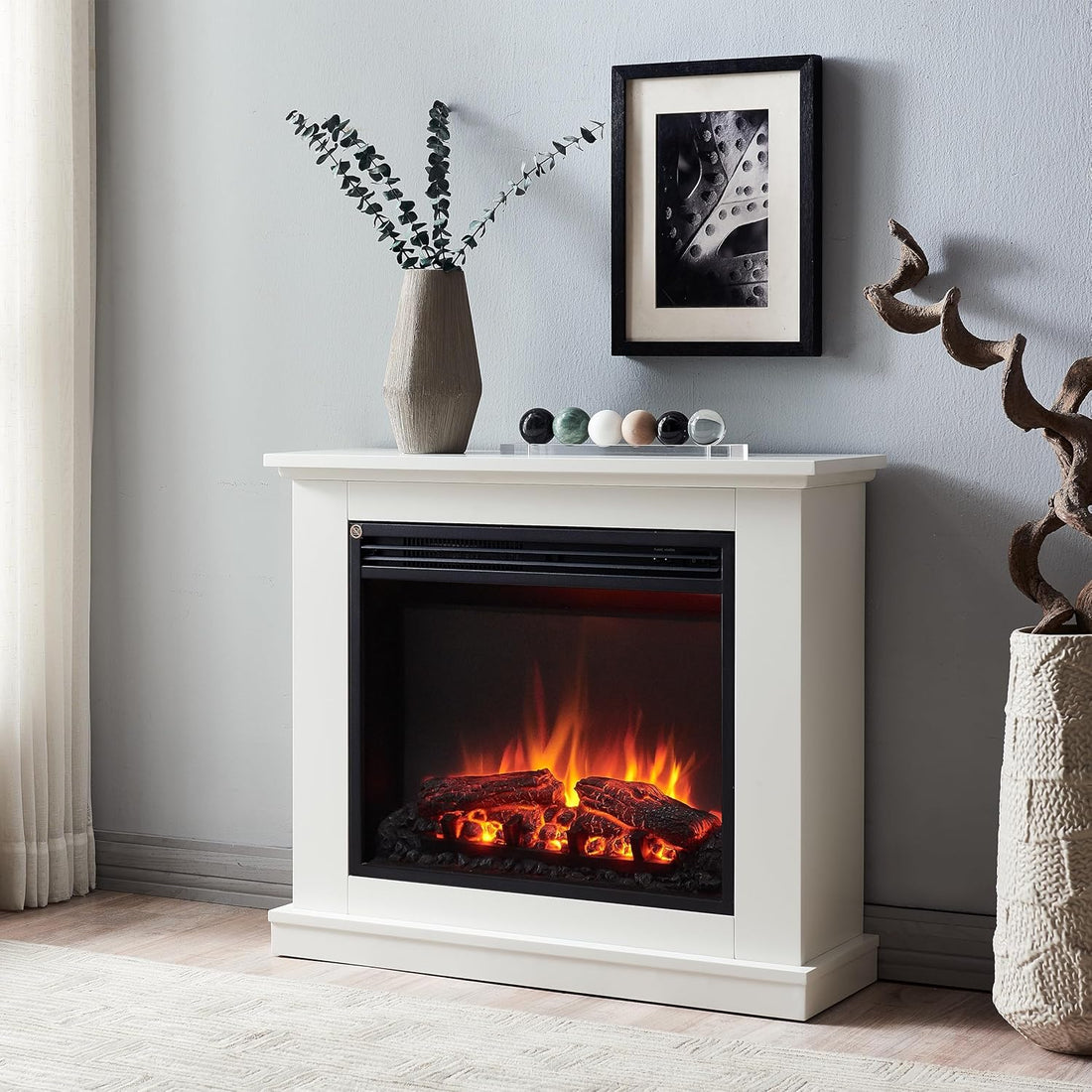 Caminetto Elettrico Con Fiamme 3d Ultra Realistiche E Potenza Di 2000 W, Riscalda Fino A 75 M² In Pochi Minuti E Consente Di Risparmiare Fino Al 90% Sulle Bollette!