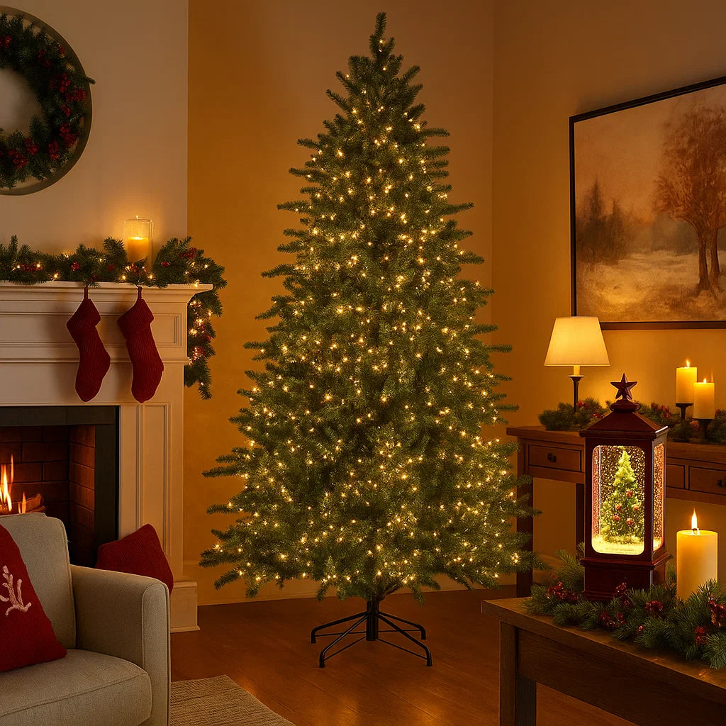 Albero di Natale (210 cm) con Luci LED con Borsa Salvaspazio Inclusa !